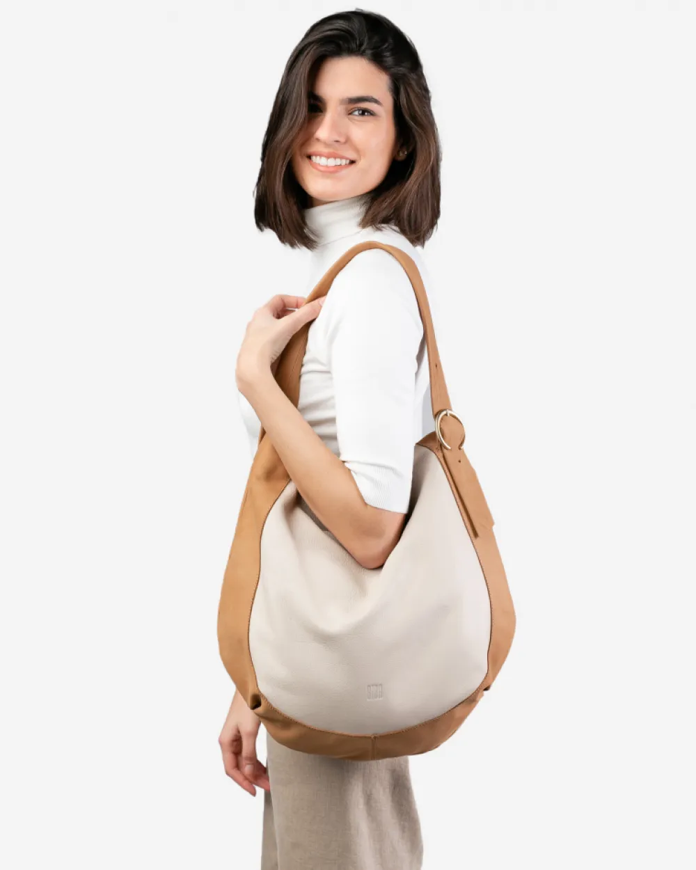 BIBA Bandolera-Bandolera Ashby De Piel Blanco