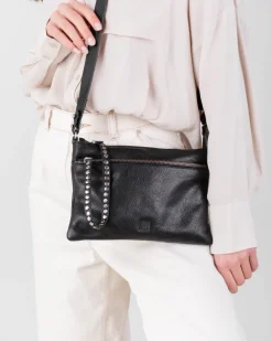 BIBA Bandolera-Bandolera Brewton De Piel Negro