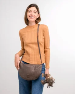 BIBA Bandolera-Bandolera Chester Texas De Piel Marron Oscuro