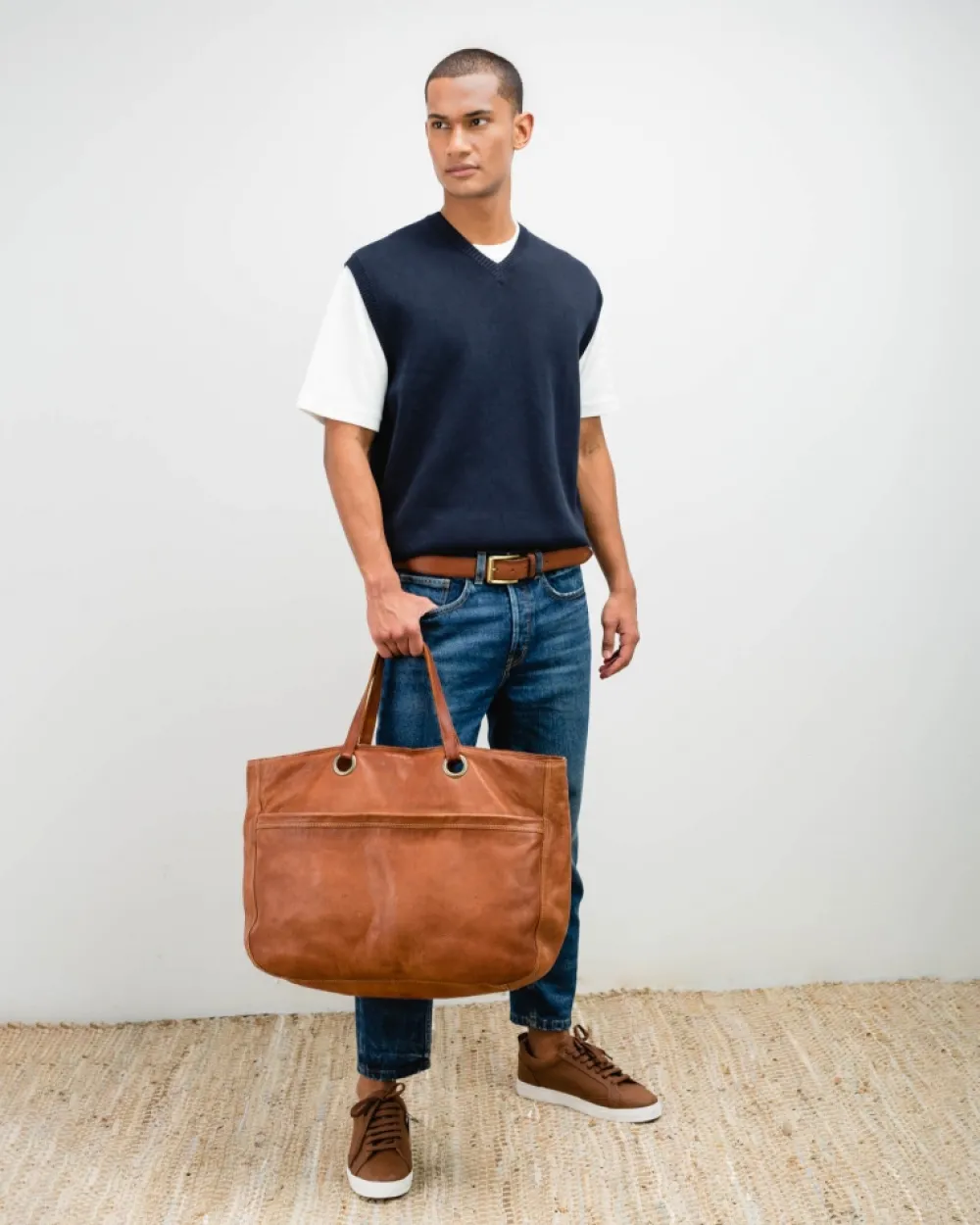 BIBA Bandolera-Bandolera Evans De Piel Cuero