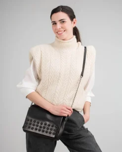 BIBA Bandolera-Bandolera Lubbock De Piel Negro