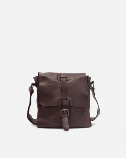 BIBA Bandolera-Bandolera Michigan De Piel Marron Oscuro