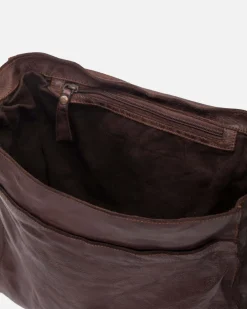 BIBA Bandolera-Bandolera Michigan De Piel Marron Oscuro