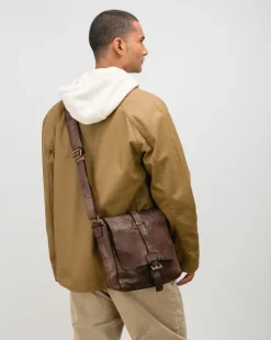 BIBA Bandolera-Bandolera Michigan De Piel Marron Oscuro