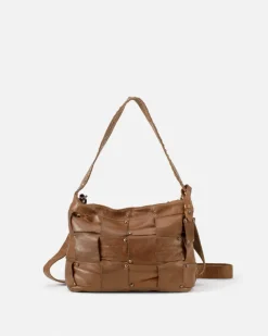 BIBA Bandolera-Bandolera Troy De Piel Marron Oscuro