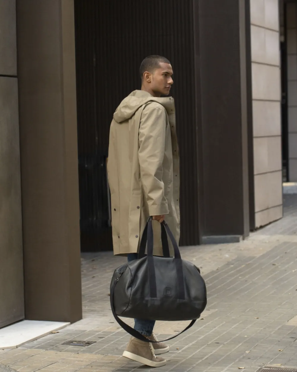 BIBA Bolsa De Viaje-Bolsa De Viaje West Riverside De Piel Negro