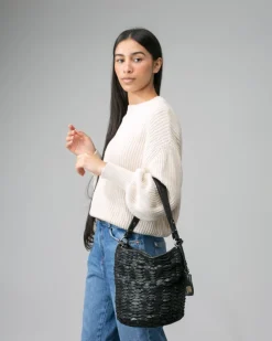 BIBA Bolsos Hobo-Bolso De Hombro Beekman De Piel Negro