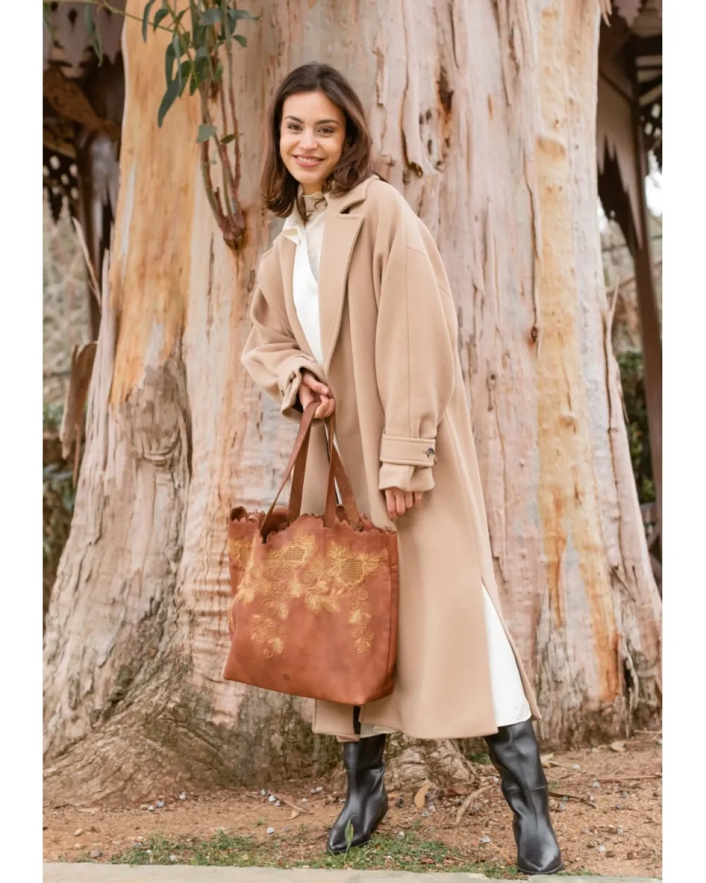 BIBA Bolsos Hobo-Bolso De Hombro Betsy De Piel Cuero