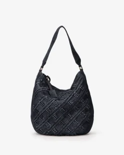 BIBA Bolsos Hobo-Bolso De Hombro Bodcaw De Piel Negro
