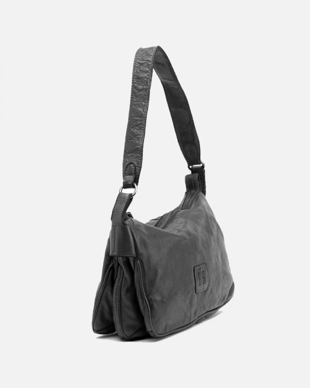 BIBA Bolsos Hobo-Bolso De Hombro Boston De Piel Negro