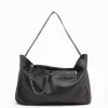 BIBA Bolsos Hobo-Bolso De Hombro Brewton De Piel Negro