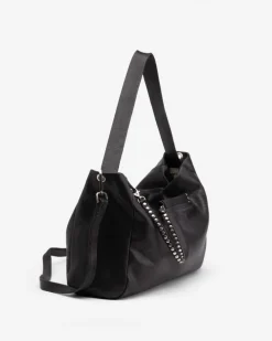 BIBA Bolsos Hobo-Bolso De Hombro Brewton De Piel Negro