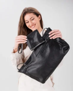 BIBA Bolsos Hobo-Bolso De Hombro Brewton De Piel Negro