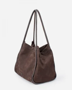 BIBA Bolsos Hobo-Bolso De Hombro Corwin De Piel Marron Oscuro