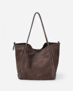 BIBA Bolsos Hobo-Bolso De Hombro Corwin De Piel Marron Oscuro
