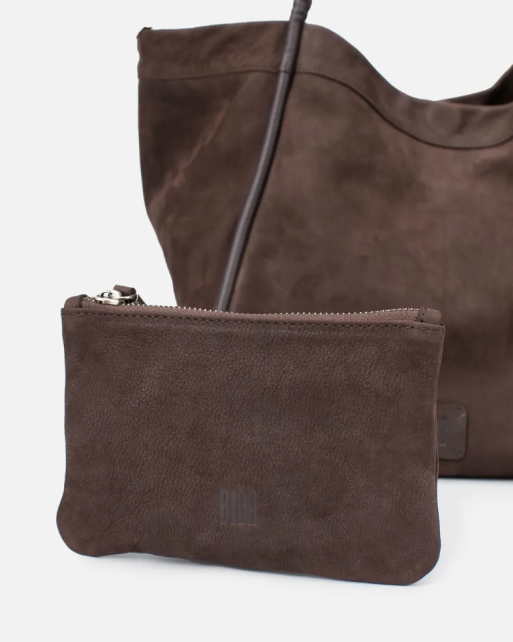 BIBA Bolsos Hobo-Bolso De Hombro Corwin De Piel Marron Oscuro