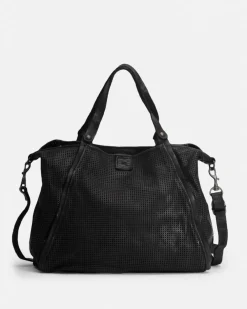 BIBA Bolsos Hobo-Bolso De Hombro Hoxie Drill De Piel Negro