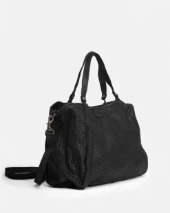 BIBA Bolsos Hobo-Bolso De Hombro Hoxie Drill De Piel Negro