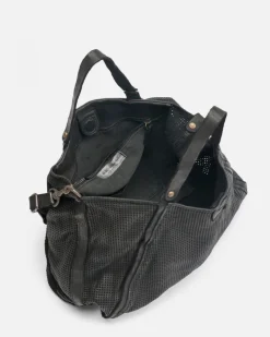 BIBA Bolsos Hobo-Bolso De Hombro Hoxie Drill De Piel Negro
