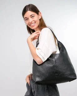 BIBA Bolsos Hobo-Bolso De Hombro Leary De Piel Negro