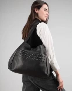 BIBA Bolsos Hobo-Bolso De Hombro Lubbock De Piel Negro