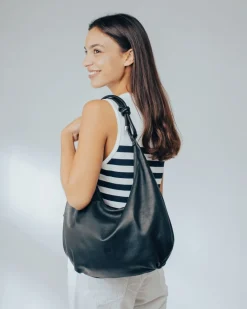 BIBA Bolsos Hobo-Bolso De Hombro Monette De Piel Negro