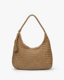 BIBA Bolsos Hobo-Bolso De Hombro Perkins De Piel Camel