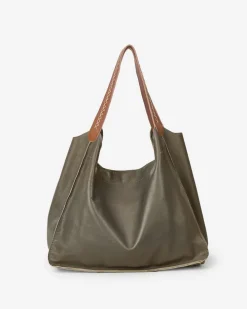 BIBA Bolsos Hobo-Bolso De Hombro Shawnee De Piel Verde Militar