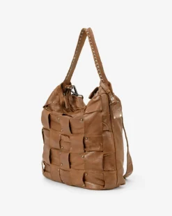 BIBA Bolsos Hobo-Bolso De Hombro Troy De Piel Marron Oscuro