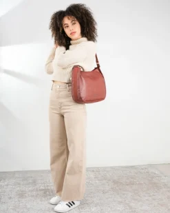 BIBA Bolsos Hobo-Bolso De Hombro Slang Flip Again Cuero