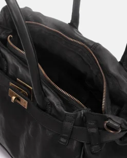 BIBA Bolso De Mano-Bolso De Mano Blossom De Piel Negro