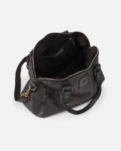 BIBA Bolso De Mano-Bolso De Mano Boston De Piel Negro