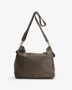 BIBA Bolso De Mano-Bolso De Mano Collins De Piel Marron Oscuro
