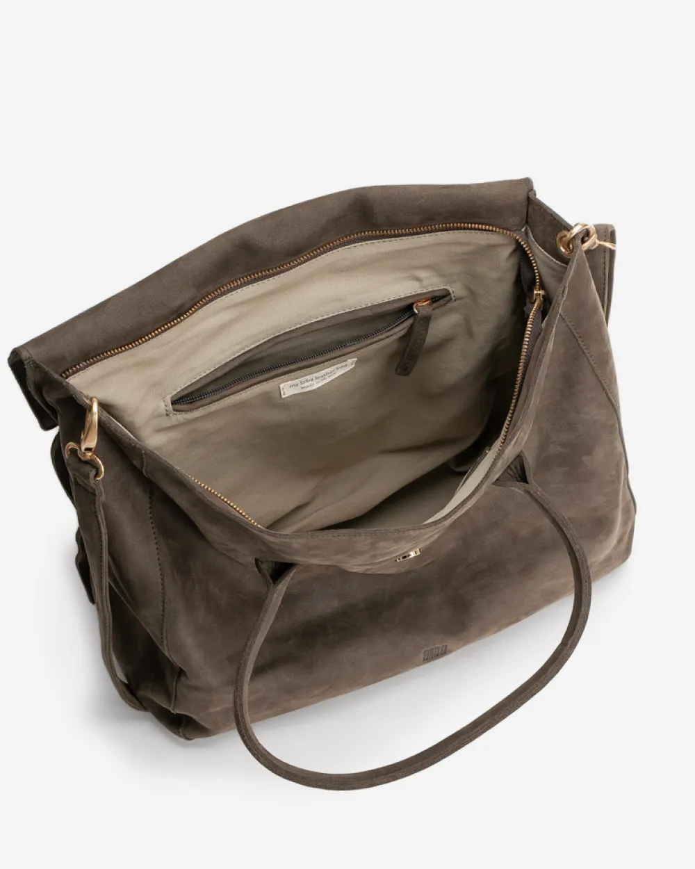 BIBA Bolso De Mano-Bolso De Mano Collins De Piel Marron Oscuro