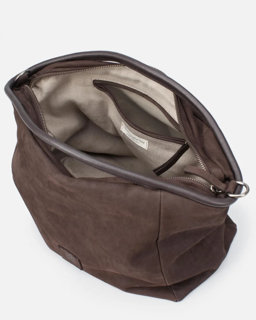 BIBA Bolso De Mano-Bolso De Mano Corwin De Piel Marron Oscuro