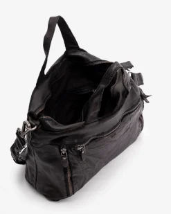 BIBA Bolso De Mano-Bolso De Mano Greenville De Piel Negro