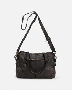 BIBA Bolso De Mano-Bolso De Mano Kansas De Piel Negro