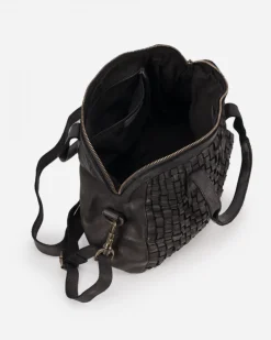 BIBA Bolso De Mano-Bolso De Mano Kansas De Piel Negro