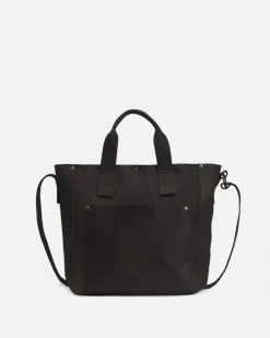 BIBA Bolso De Mano-Bolso De Mano Texas De Piel Negro