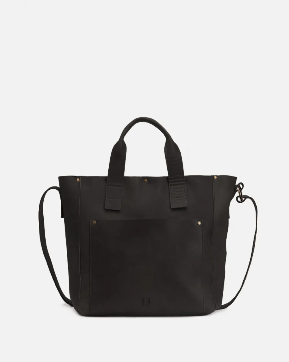 BIBA Bolso De Mano-Bolso De Mano Texas De Piel Negro