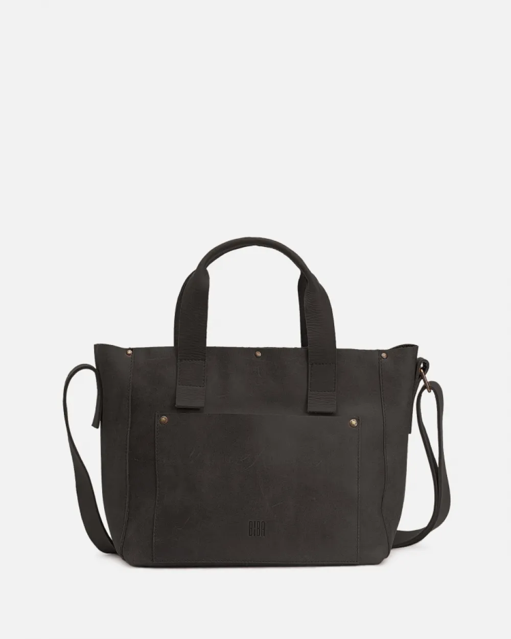 BIBA Bolso De Mano-Bolso De Mano Texas De Piel Negro