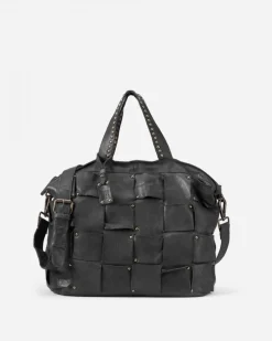 BIBA Bolso De Mano-Bolso De Mano Troy De Piel Negro