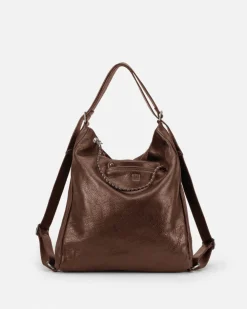 BIBA Mochila-Mochila Brewton De Piel Marron Oscuro