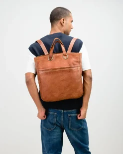 BIBA Mochila-Mochila Evans De Piel Cuero