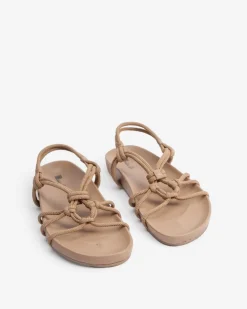 BIBA Sandalias-Sandalia Art Deco De Piel Taupe